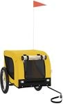 vidaXL Fahrradanh&auml;nger Hunde Gelb und Schwarz Oxford-Gewebe & Eisen 94008