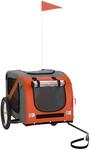 vidaXL Fahrradanh&auml;nger Hunde Orange und Schwarz Oxford-Gewebe & Eisen 93879