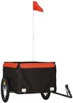 vidaXL Fahrradanh&auml;nger Schwarz und Orange 45 kg Eisen 94082