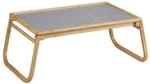 Relaxdays Betttablett Bambus Natur Klappbar 60 cm x 33 cm x 23 cm 1,1 kg