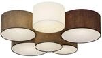 Lindby Deckenlampe Laurenz 9624565 Modern in Alu aus Textil 6-flammig E27