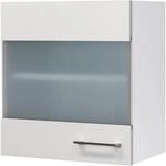 Flex-Well Exclusiv K&uuml;chen-Glas-H&auml;ngeschrank Joelina 50 cm Wei&szlig;