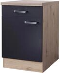 Flex-Well Exclusiv K&uuml;chen-Unterschrank Lara 60 cm Anthrazit-San Remo Eiche