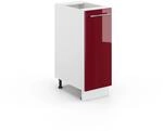 Vicco Apothekerschrank Fame-Line Bordeaux Hochglanz/Wei&szlig; 30 cm ohne Arbeitsplatte