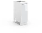 Vicco Apothekerschrank Fame-Line Wei&szlig; Hochglanz/Wei&szlig; 30 cm ohne Arbeitsplatte