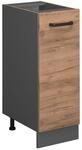 Vicco Apothekerschrank R-Line Goldkraft Eiche/Anthrazit 30 cm ohne Arbeitsplatte