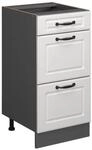 Vicco K&uuml;chenunterschrank R-Line Wei&szlig; Landhaus/Anthrazit 40 cm mit Schubladen ohne