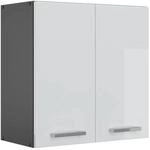 Vicco H&auml;ngeschrank R-Line H&auml;ngender K&uuml;chenschrank Wei&szlig; Hochglanz/Anthrazit 60 cm