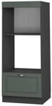 Vicco Mikrowellenschrank Fame-Line Gr&uuml;n-Gold Landhaus/Anthrazit 60 cm Offen