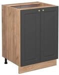 Vicco K&uuml;chenunterschrank Fame-Line Anthrazit-Gold/Goldkraft Eiche 60 cm ohne