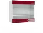 Vicco K&uuml;chenglasschrank Fame-Line Glash&auml;ngeschrank Bordeaux Hochglanz/Wei&szlig;...
