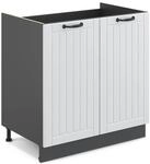 Vicco Sp&uuml;lenunterschrank Fame-Line Wei&szlig; Landhaus/Anthrazit 80 cm ohne Arbeitsplatte