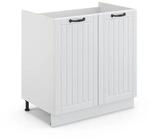Vicco Sp&uuml;lenunterschrank Fame-Line Wei&szlig; Landhaus/Wei&szlig; 80 cm ohne Arbeitsplatte