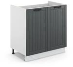 Vicco Sp&uuml;lenunterschrank Fame-Line Anthrazit/Wei&szlig; 80 cm ohne Arbeitsplatte