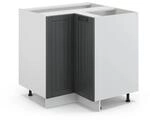 Vicco Eckunterschrank Fame-Line Anthrazit/Wei&szlig; 81 cm ohne Arbeitsplatte