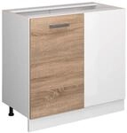 Vicco Eckunterschrank R-Line K&uuml;chen Eckschrank Sonoma/Wei&szlig; 86 cm ohne Arbeitsplatte