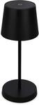 Brilo Akku Tischleuchte Piha Dimmbar Touch Warmwei&szlig; 26 cm Schwarz