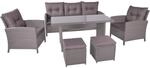 Garden Pleasure Sitzgruppe Sevilla 6-teilig Grau