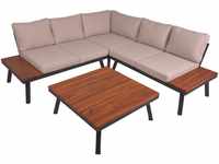 Garden Pleasure Lounge-Set Theresa 4-teilig Braun FSC®