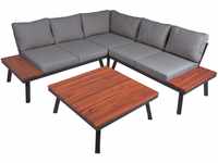 Garden Pleasure Lounge-Set Theresa 4-teilig Dunkelgrau FSC®