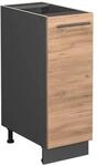 Vicco Apothekerschrank Fame-Line Goldkraft Eiche/Anthrazit 30 cm ohne Arbeitsplatte