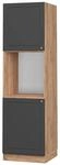 Vicco Herdumbauschrank Fame-Line Anthrazit-Gold/Goldkraft Eiche 60 cm Offen