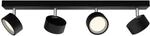 Philips Spotleuchte Bracia 4-Flammig 5,5 W Schwarz