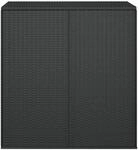 vidaXL Garten-Kissenbox Schwarz PE Rattan 100x49x103,5 cm