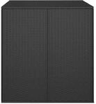vidaXL Garten-Kissenbox Schwarz PE Rattan 100x97,5x104 cm