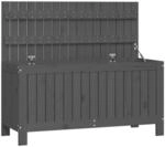 vidaXL Gartentruhe Grau 115x49x60 cm Massivholz Kiefer