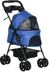 PawHut Hundewagen mit Klappfunktion Becherhalter
