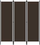 vidaXL 3 Tlg Raumteiler Braun 150x180 cm 320716