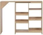 vidaXL Bartisch mit Beweglichem Regal Eichenbraun 138x39x110 cm