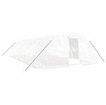 vidaXL Gew&auml;chshaus mit Stahlrahmen Wei&szlig; 50 m&sup2; 10x5x2,3 m 3188097