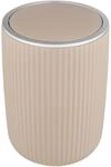 Wenko Schwingdeckeleimer Agropoli L Kosmetikeimer mit Schwingdeckel 5,5, Beige