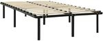 vidaXL Bettgestell Schwarz Metall 160x200 cm Modell 2618451