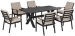 Outsunny Sitzgruppe Aluminium Kunststoffholz Polyester 175L x 92B x 73H cm Grau