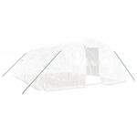 vidaXL Gew&auml;chshaus mit Stahlrahmen Wei&szlig; 30 m&sup2; 6x5x2,3 m 3188095