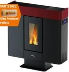 Freepoint Pelletofen Moon Stahl Bordeaux 10 kW mit Automatik