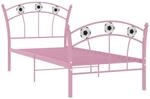 vidaXL Einzelbett mit Fu&szlig;ball-Design Rosa Metall 90x200 cm779348