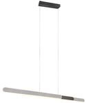 Trio LED-Pendelleuchte Helios 1-flammig Aluminium Geb&uuml;rstet 130 cm x 6 cm