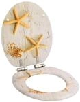 vidaXL Toilettensitz mit Soft-Close-Deckel MDF Seestern-Design 143929