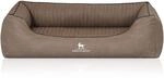 Knuffelwuff Hundebett Columbia Orthop&auml;disch Kunstleder XXL 120 x 85cm Stone