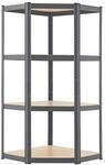 Juskys Eckregal Lagerregal Corner Easy 160 x 75 x 40 bis 75 cm Grau