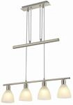 Lindby Pendelleuchte Simeon 9620355 Modern in Alu aus Glas 4-flammig E14