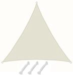 AMANKA Polyester Sonnensegel Wasserabweisend - 4 x 4 x 4 m Dreieck Beige