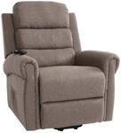 MCW Fernsehsessel K63 Aufstehhilfe Massage Heizfunktion Stoff/Textil Dunkelgrau