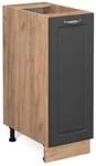 Vicco Apothekerschrank Fame-Line Anthrazit-Gold/Goldkraft Eiche 30 cm ohne