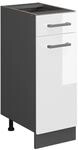 Vicco K&uuml;chenunterschrank R-Line Wei&szlig; Hochglanz/Anthrazit 30 cm ohne Arbeitsplatte