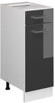 Vicco K&uuml;chenunterschrank R-Line Anthrazit Hochglanz/Wei&szlig; 30 cm ohne Arbeitsplatte